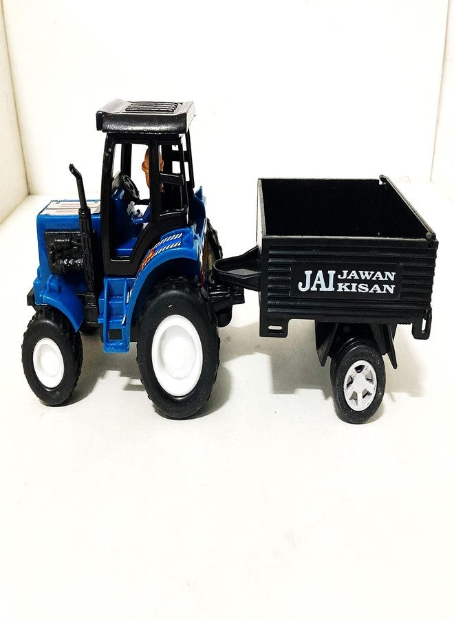 Shinsei Toy Car for Kids-Model-Tractor with Trolley-Pull Back Action-Made in India-for Boys and Girls Above 3 Years-(Colour May Vary) (Tractor with Trolley) - Image 1
